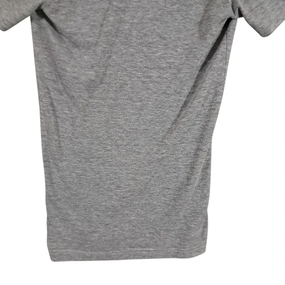 Obey Tee Womens Graphic V Neck Plunge T Shirt XS Gray USA Y2K Grunge Fitted - Picture 7 of 10